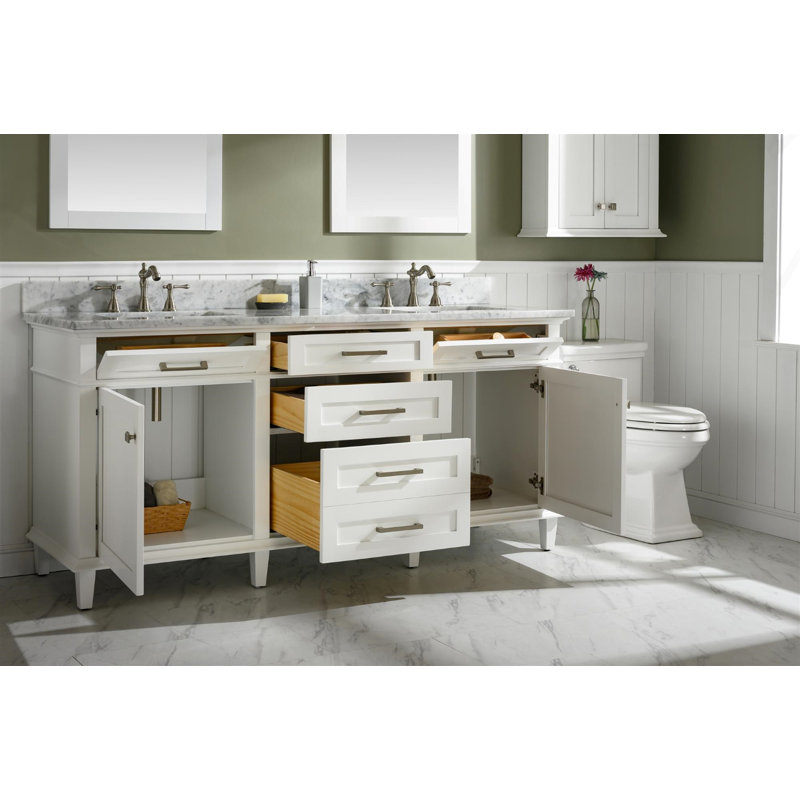 Beachcrest Home Danbury 72'' Freestanding Double Bathroom Vanity with Vanity Top & Reviews